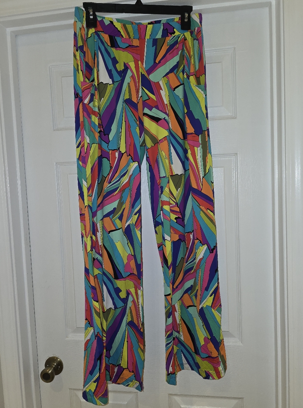 Trina Turk Vibrant Multicolor Abstract Print Wide Leg Cover Up Pants